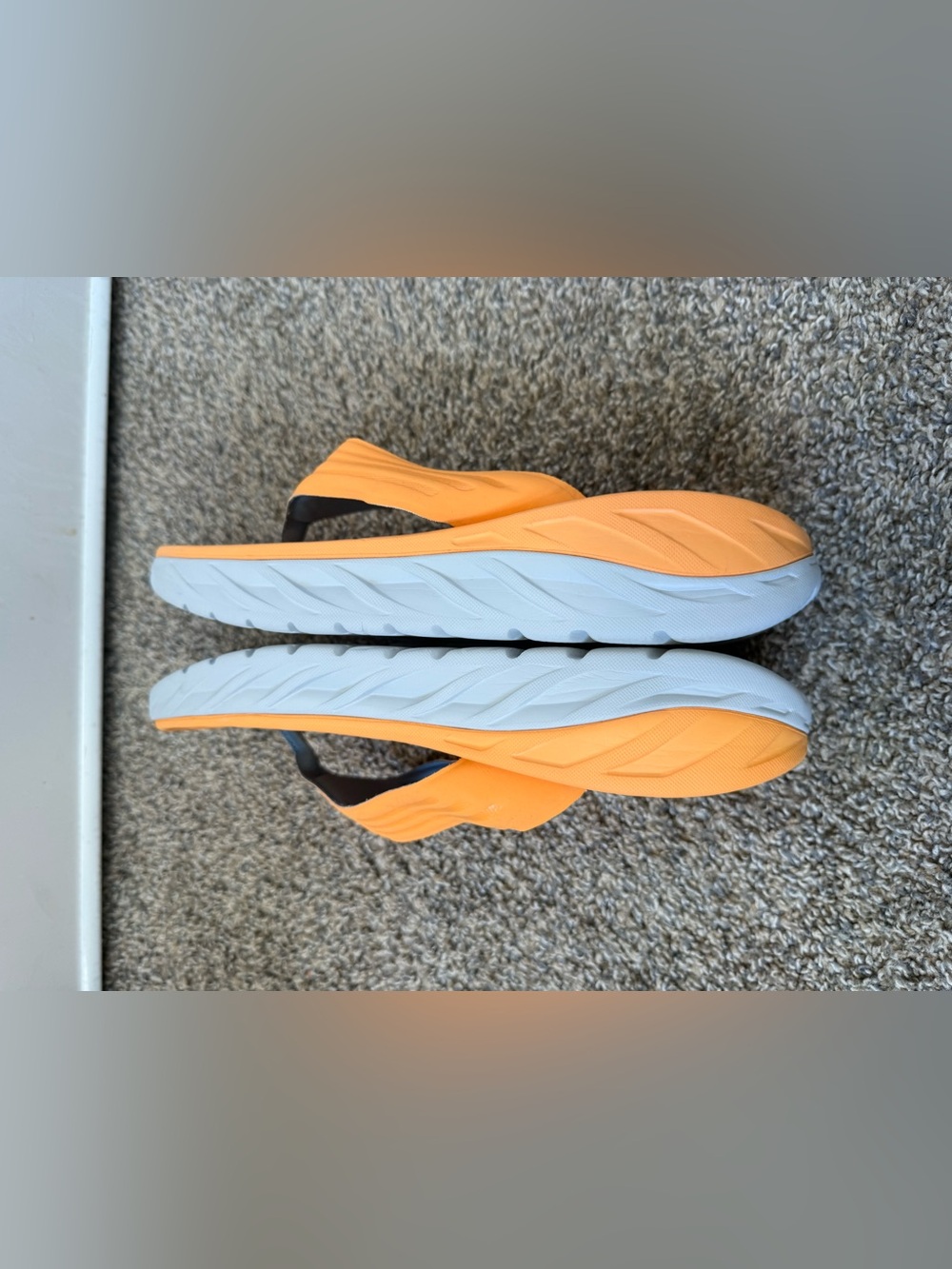 Hoka size 11 men’s Orange and Blue Flip-Flop Sandals - Picture 3 of 4